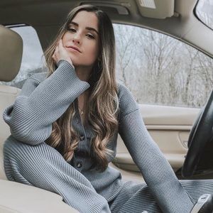 XLE Greg Rib Knit Pant and Button Sweater